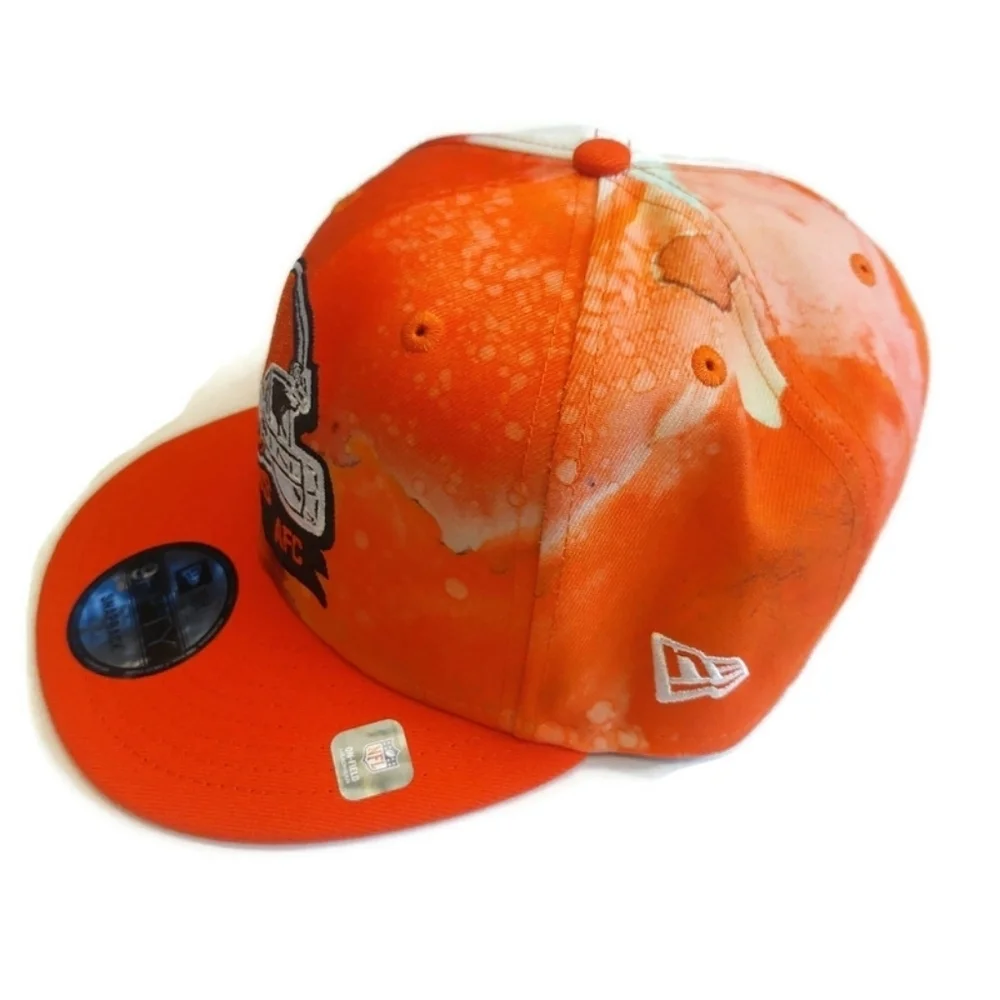 9FIFTY New Era Cleveland Browns Snapback Hat Cap Sideline Ink Dye Orange